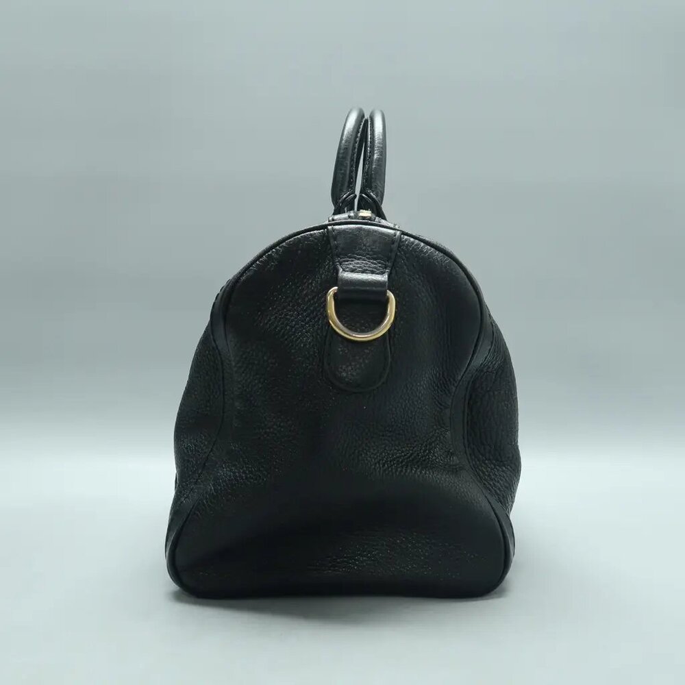 GUCCI Boston Black Leather Satchel 697-021225 - Picture 3 of 12
